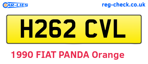 H262CVL are the vehicle registration plates.