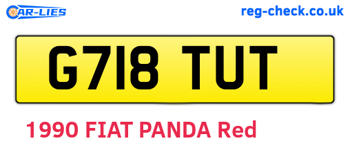 G718TUT are the vehicle registration plates.
