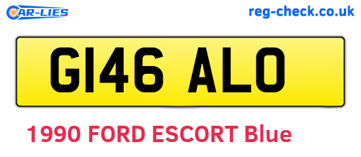 G146ALO are the vehicle registration plates.