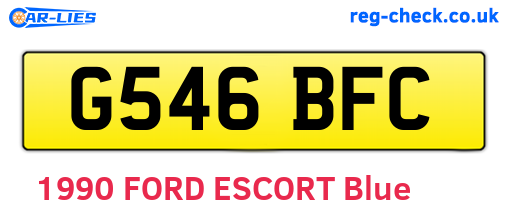 G546BFC are the vehicle registration plates.