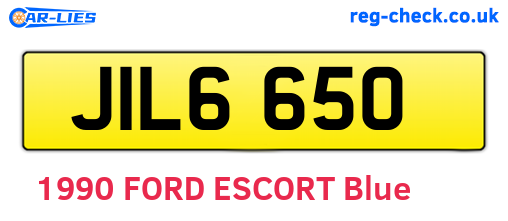 JIL6650 are the vehicle registration plates.