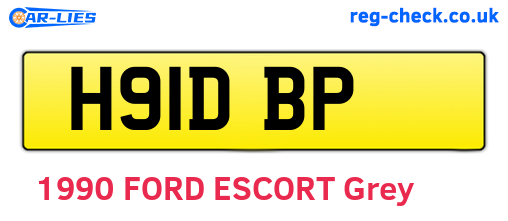 H91DBP are the vehicle registration plates.