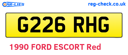 G226RHG are the vehicle registration plates.
