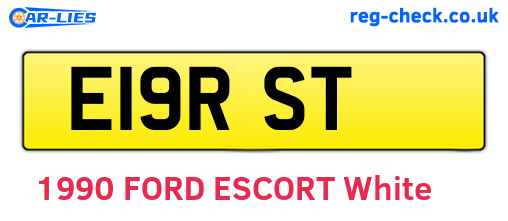 E19RST are the vehicle registration plates.
