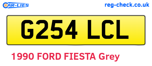 G254LCL are the vehicle registration plates.