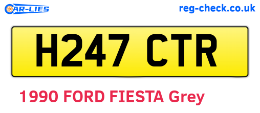 H247CTR are the vehicle registration plates.