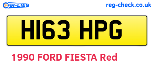 H163HPG are the vehicle registration plates.