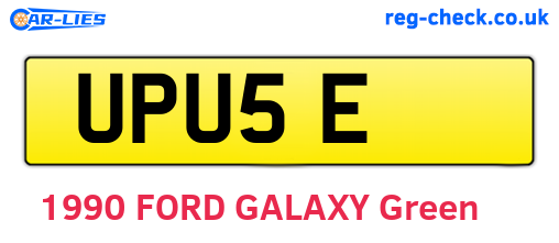 UPU5E are the vehicle registration plates.