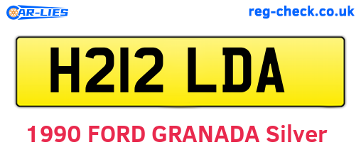 H212LDA are the vehicle registration plates.