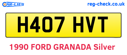 H407HVT are the vehicle registration plates.