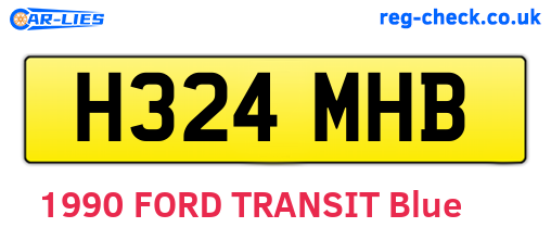 H324MHB are the vehicle registration plates.