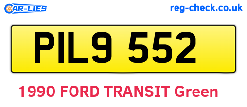 PIL9552 are the vehicle registration plates.