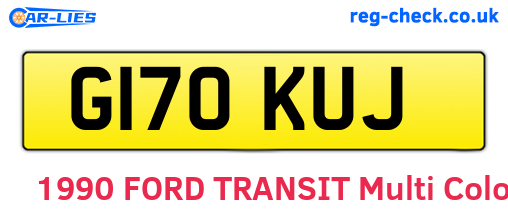 G170KUJ are the vehicle registration plates.