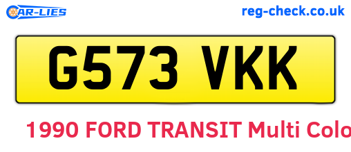 G573VKK are the vehicle registration plates.