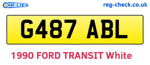 G487ABL are the vehicle registration plates.