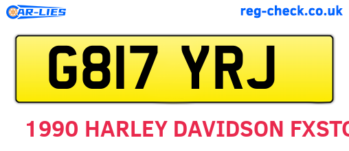 G817YRJ are the vehicle registration plates.