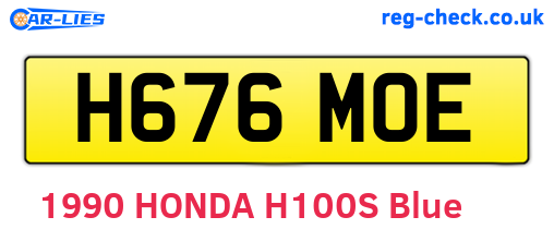 H676MOE are the vehicle registration plates.