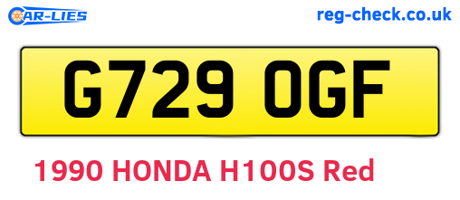 G729OGF are the vehicle registration plates.