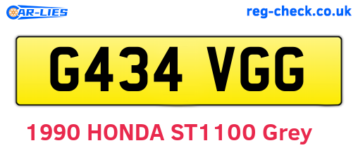 G434VGG are the vehicle registration plates.