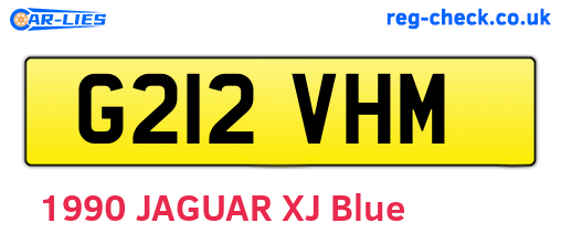 G212VHM are the vehicle registration plates.