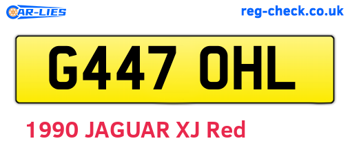 G447OHL are the vehicle registration plates.