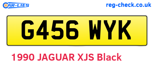 G456WYK are the vehicle registration plates.