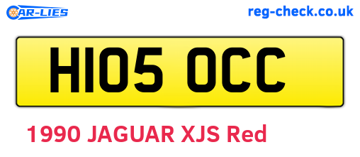 H105OCC are the vehicle registration plates.