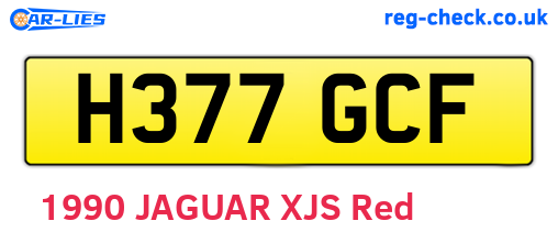 H377GCF are the vehicle registration plates.