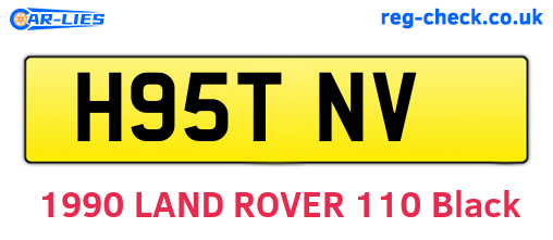 H95TNV are the vehicle registration plates.