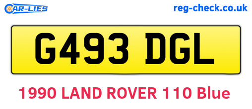 G493DGL are the vehicle registration plates.