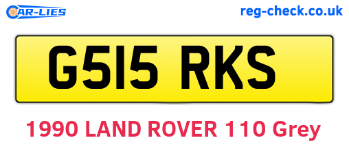 G515RKS are the vehicle registration plates.