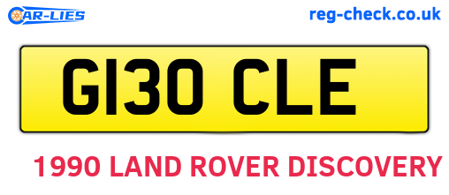 G130CLE are the vehicle registration plates.