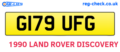 G179UFG are the vehicle registration plates.