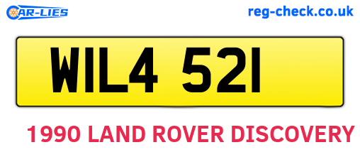 WIL4521 are the vehicle registration plates.