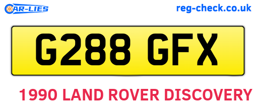 G288GFX are the vehicle registration plates.