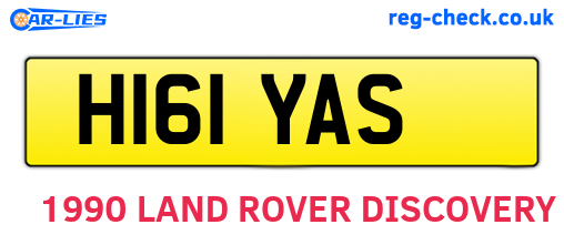 H161YAS are the vehicle registration plates.