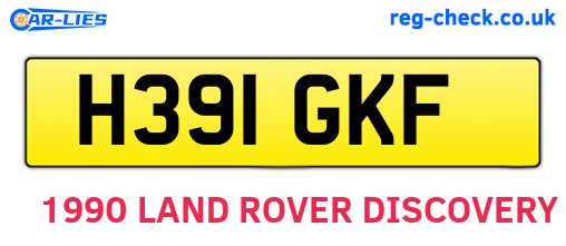 H391GKF are the vehicle registration plates.