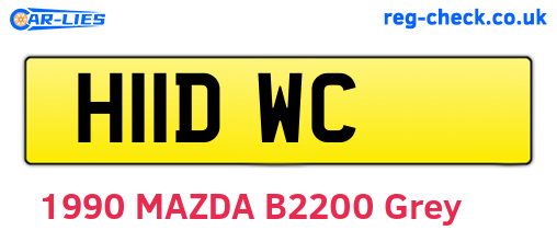 H11DWC are the vehicle registration plates.