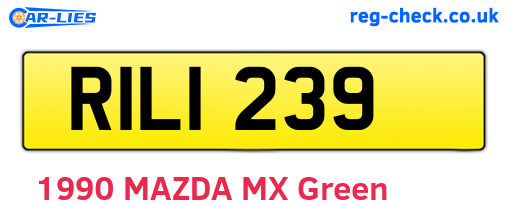 RIL1239 are the vehicle registration plates.