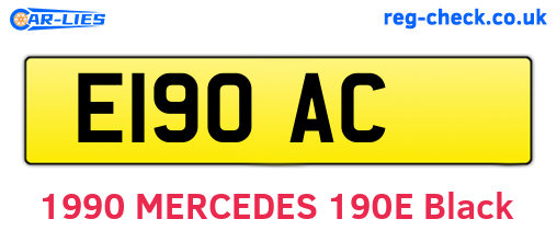 E19OAC are the vehicle registration plates.