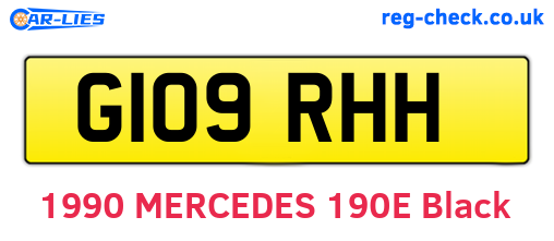 G109RHH are the vehicle registration plates.