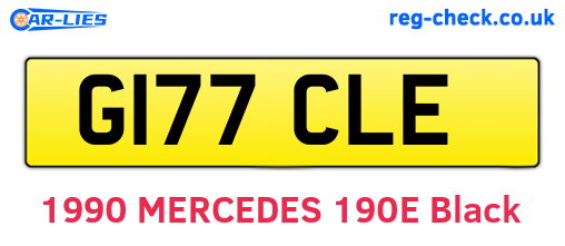 G177CLE are the vehicle registration plates.