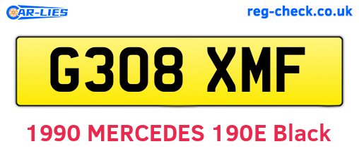 G308XMF are the vehicle registration plates.