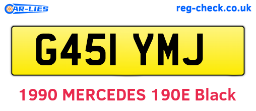 G451YMJ are the vehicle registration plates.