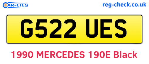 G522UES are the vehicle registration plates.