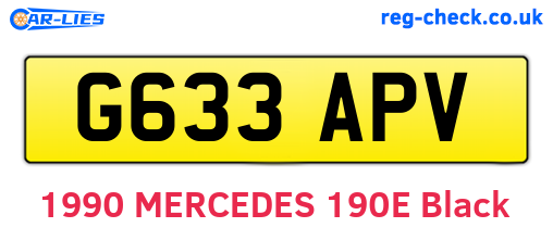 G633APV are the vehicle registration plates.