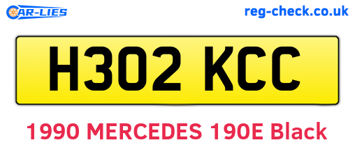 H302KCC are the vehicle registration plates.