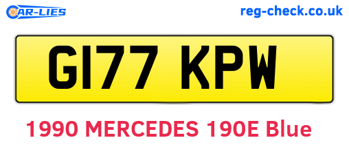 G177KPW are the vehicle registration plates.