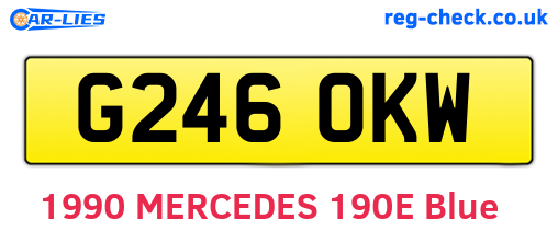 G246OKW are the vehicle registration plates.