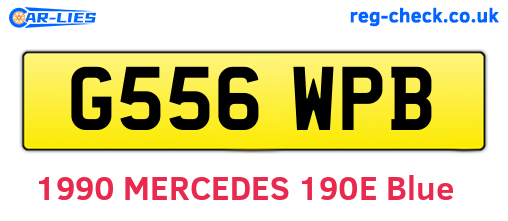 G556WPB are the vehicle registration plates.